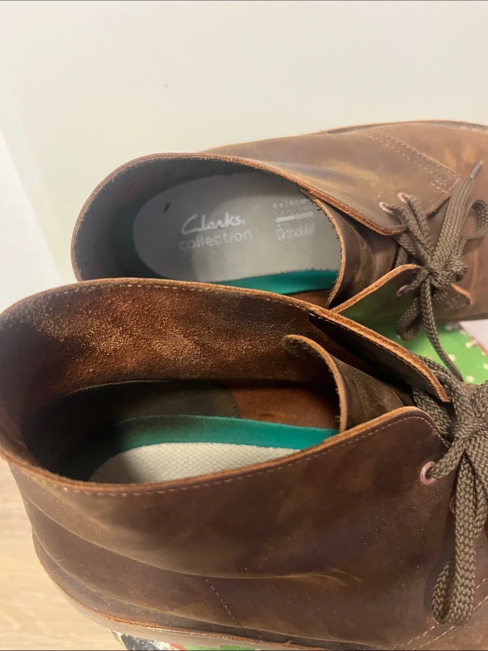 Clarks Buschacre 3 ortholite Leather Chukka Boots Dark Brown men’s 9.5 Wide